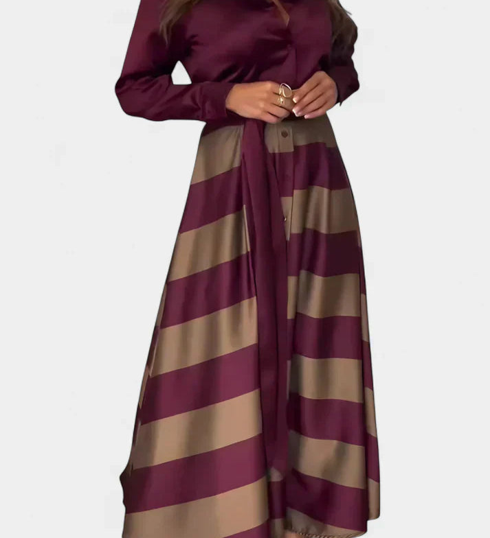 ALIONNE – Csíkos Maxi Ruha