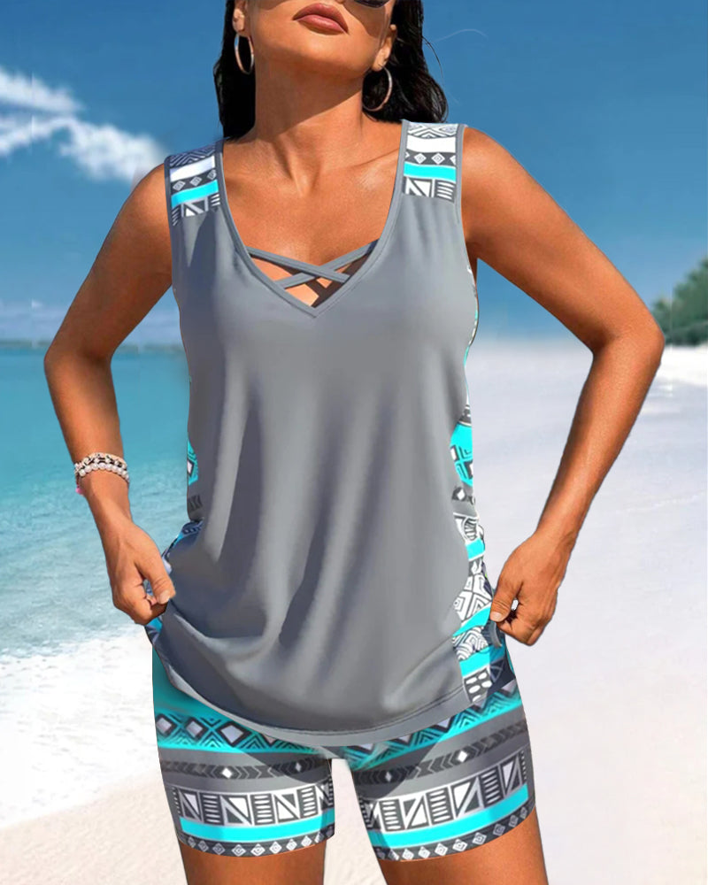 Márcia - Geometrikus mintás tankini