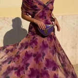 Louise | Elegáns V nyakú Maxi Ünnepi Ruha