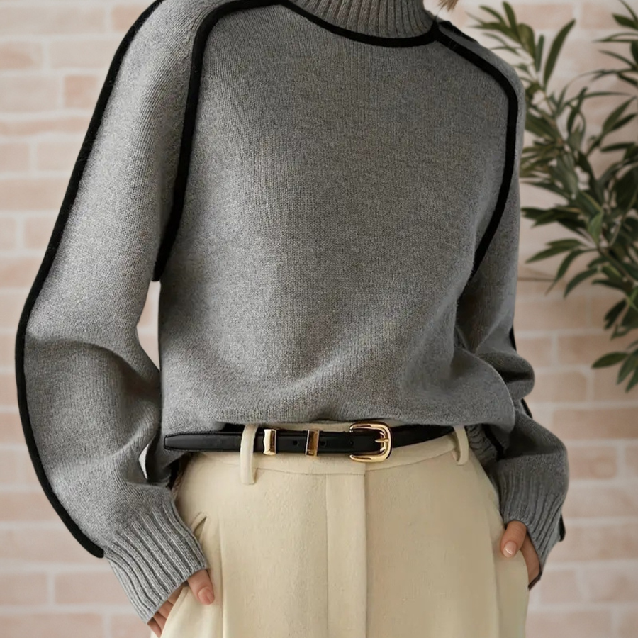 Donna | Elegáns Magasnyakú Pulóver