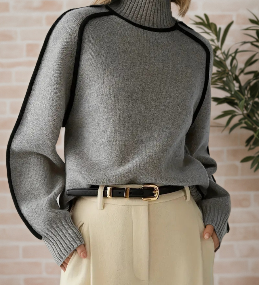 Donna | Elegáns Magasnyakú Pulóver