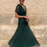 Louise | Elegáns V nyakú Maxi Ünnepi Ruha