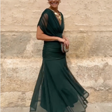Louise | Elegáns V nyakú Maxi Ünnepi Ruha