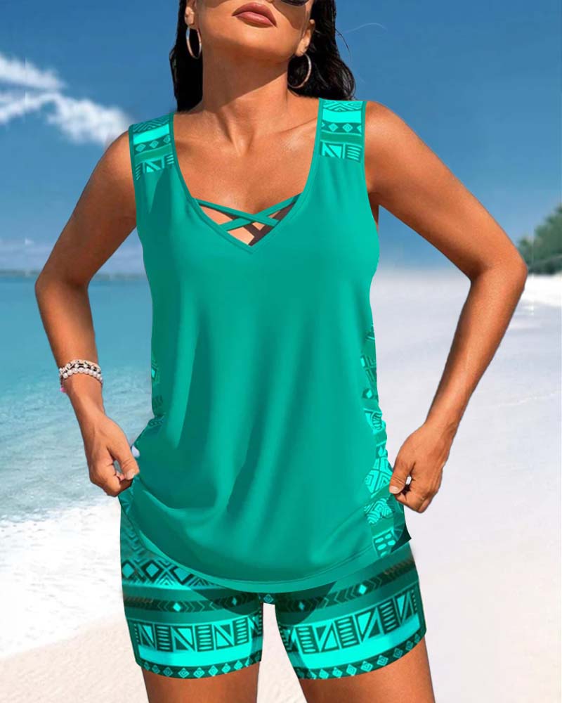 Márcia - Geometrikus mintás tankini
