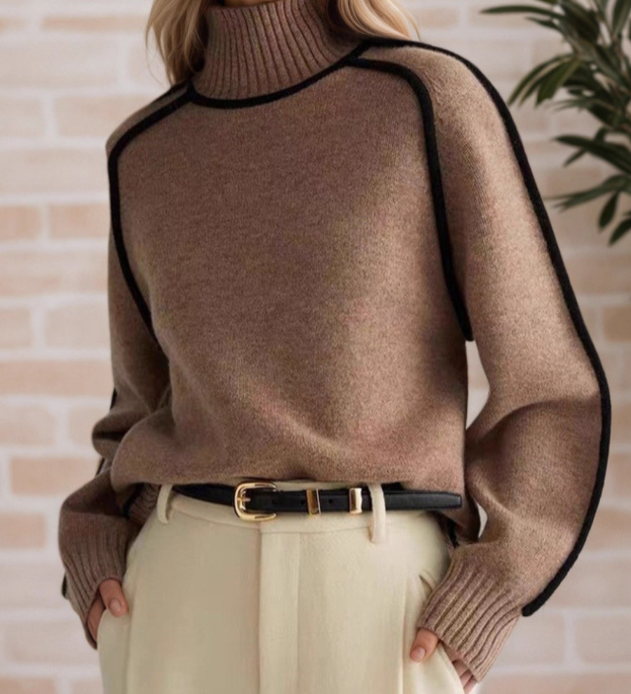 Donna | Elegáns Magasnyakú Pulóver