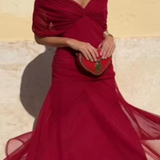 Louise | Elegáns V nyakú Maxi Ünnepi Ruha