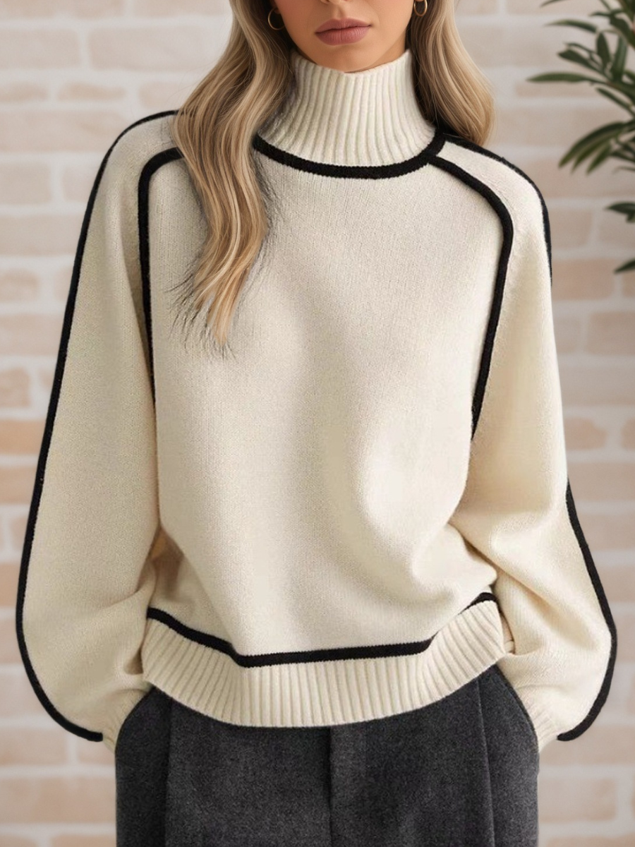 Donna | Elegáns Magasnyakú Pulóver