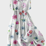 Tavaszi virágmintás ruha