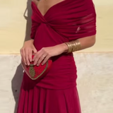 Louise | Elegáns V nyakú Maxi Ünnepi Ruha