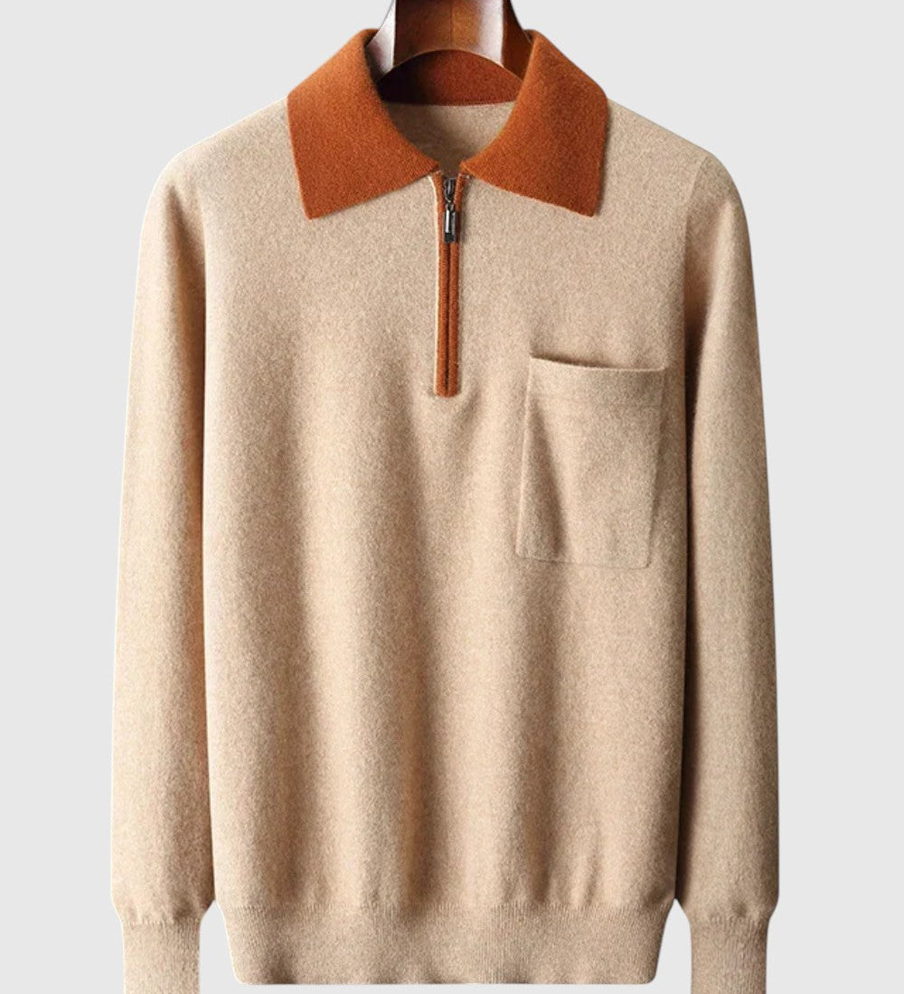 Endre - Castelle pulóver cipzárral kasmírból