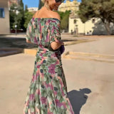 Louise | Elegáns V nyakú Maxi Ünnepi Ruha