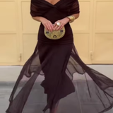 Louise | Elegáns V nyakú Maxi Ünnepi Ruha