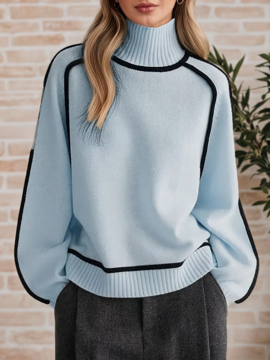 Donna | Elegáns Magasnyakú Pulóver