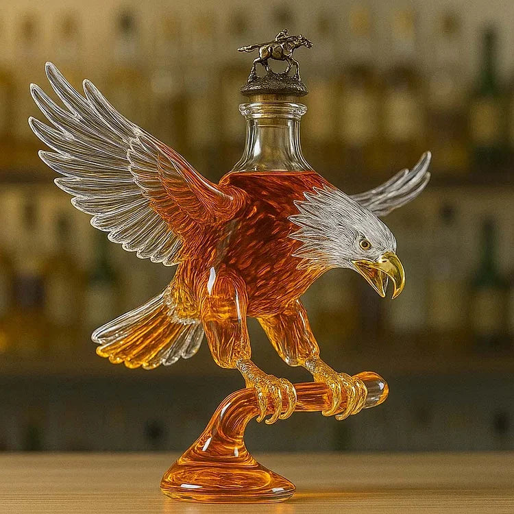 Fehérfejű sas formájú whisky üveg