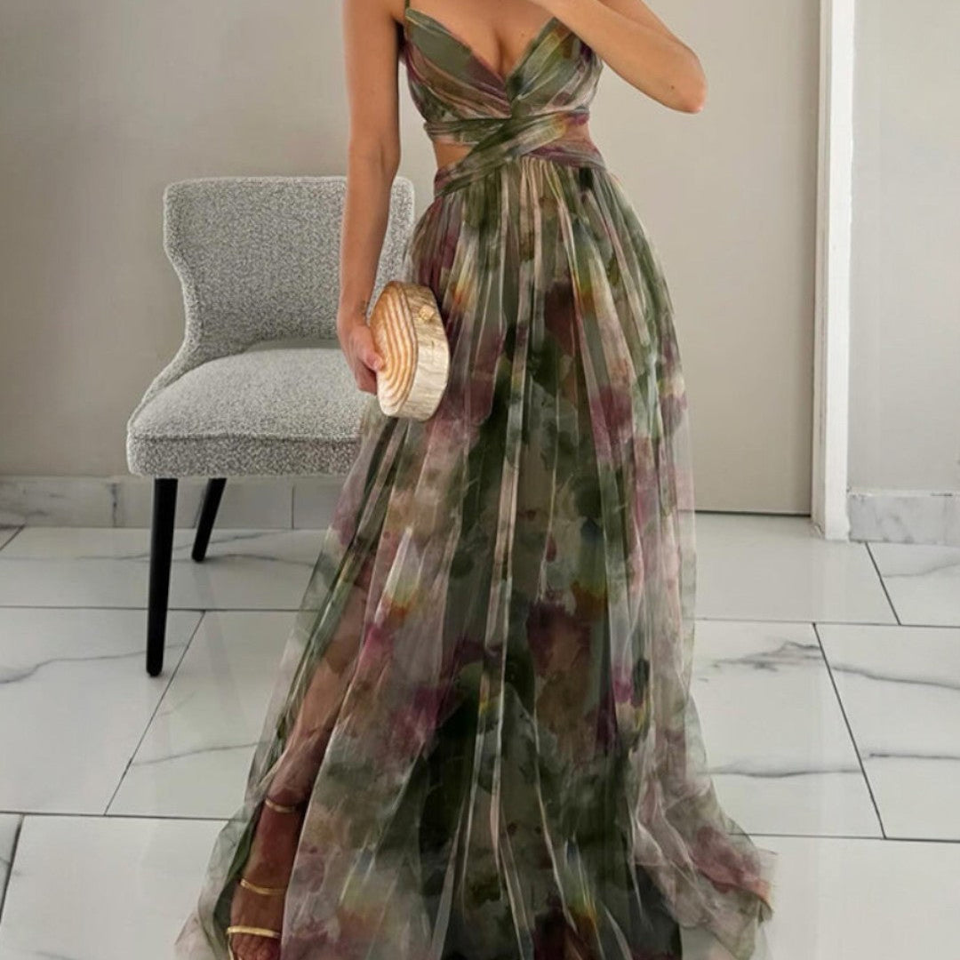 Giselle - Varázslatos, virágmintás maxi ruha