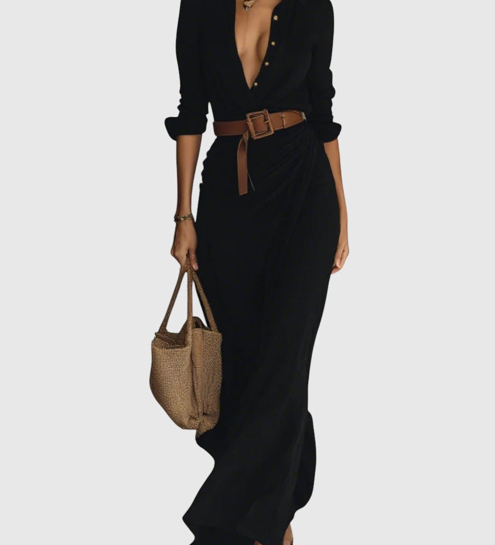 Klara – Elegáns dekoltázsú ruha