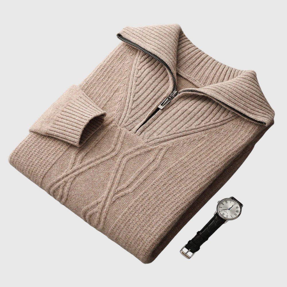 Farkas - Taranto merinógyapjú pulóver cipzárral