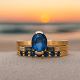 Katrine | Anello in pietra blu