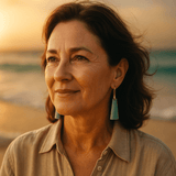 Malou chiara fülbevaló smaragdzöld