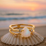 Nora | Anello in argento con pietra di luna