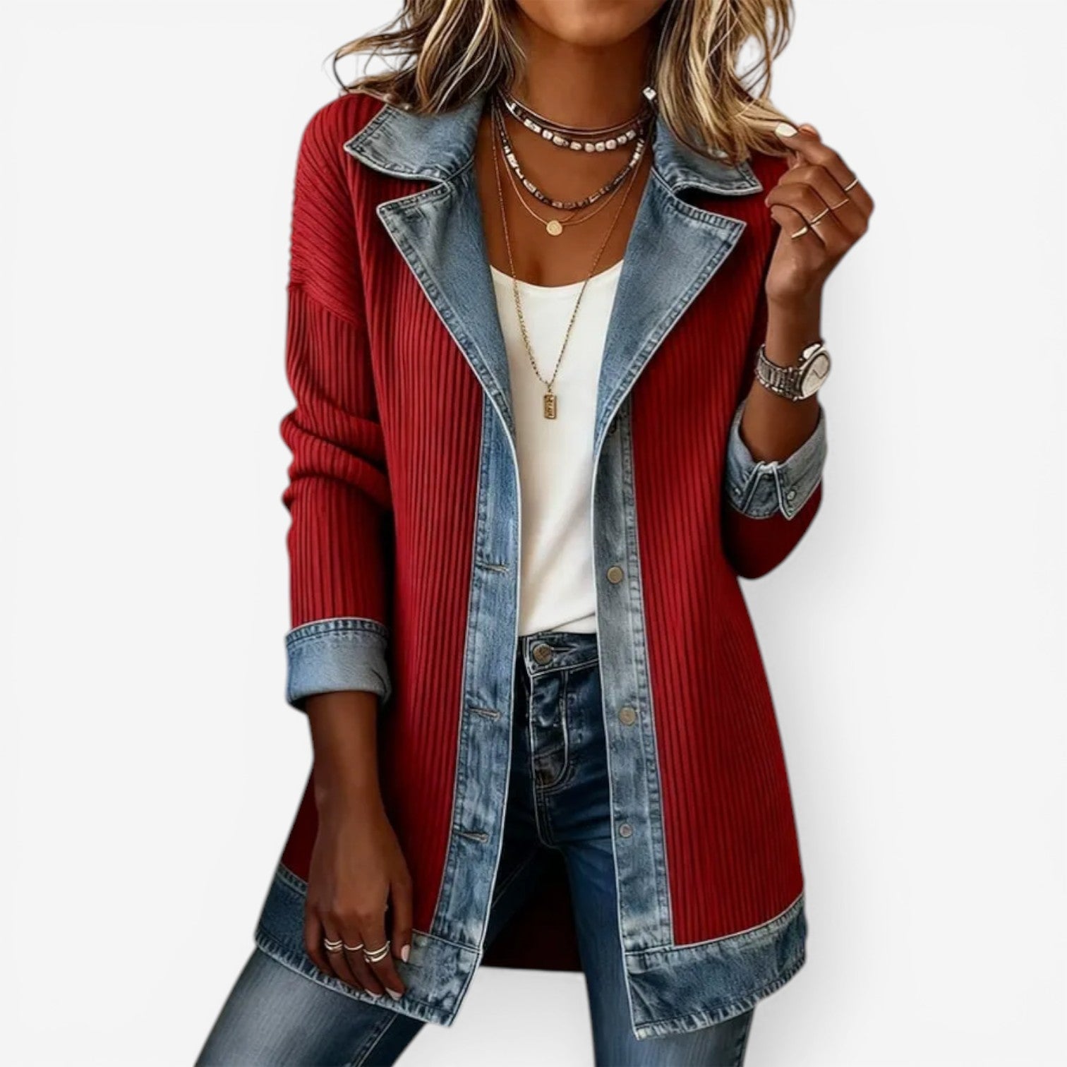 Emilia™ kevert denim dzseki