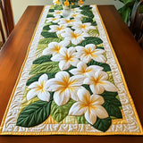 Tűzött Asztalterítő - Frangipani Virágok