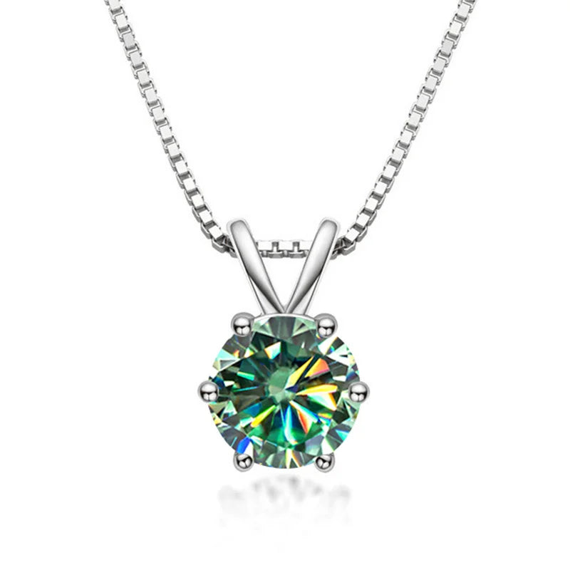 Elegáns Moissanite Solitaire Nyaklánc