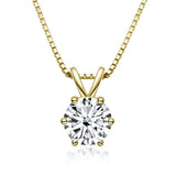 Elegáns Moissanite Solitaire Nyaklánc