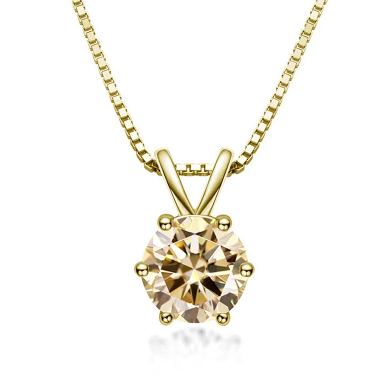 Elegáns Moissanite Solitaire Nyaklánc