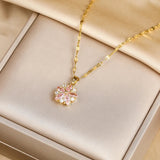 Collier Sakura Rose Romantique Rozsdamentes Acélban