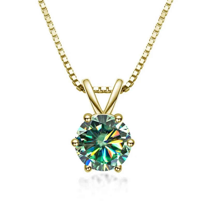 Elegáns Moissanite Solitaire Nyaklánc