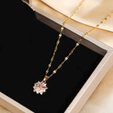 Collier Sakura Rose Romantique Rozsdamentes Acélban