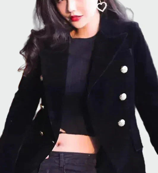 Réka - Elegáns fekete kabát