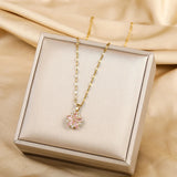 Collier Sakura Rose Romantique Rozsdamentes Acélban