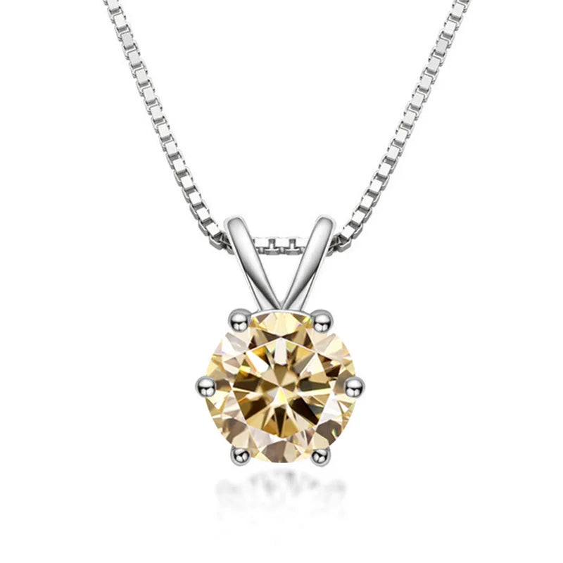 Elegáns Moissanite Solitaire Nyaklánc