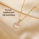 Collier Sakura Rose Romantique Rozsdamentes Acélban