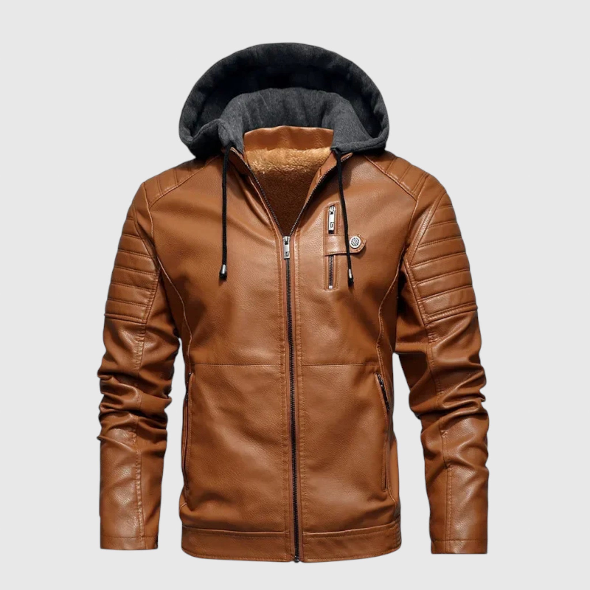 Borisz - Bőrkabát kapucnival