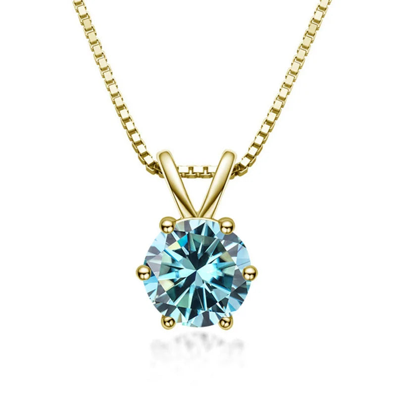 Elegáns Moissanite Solitaire Nyaklánc