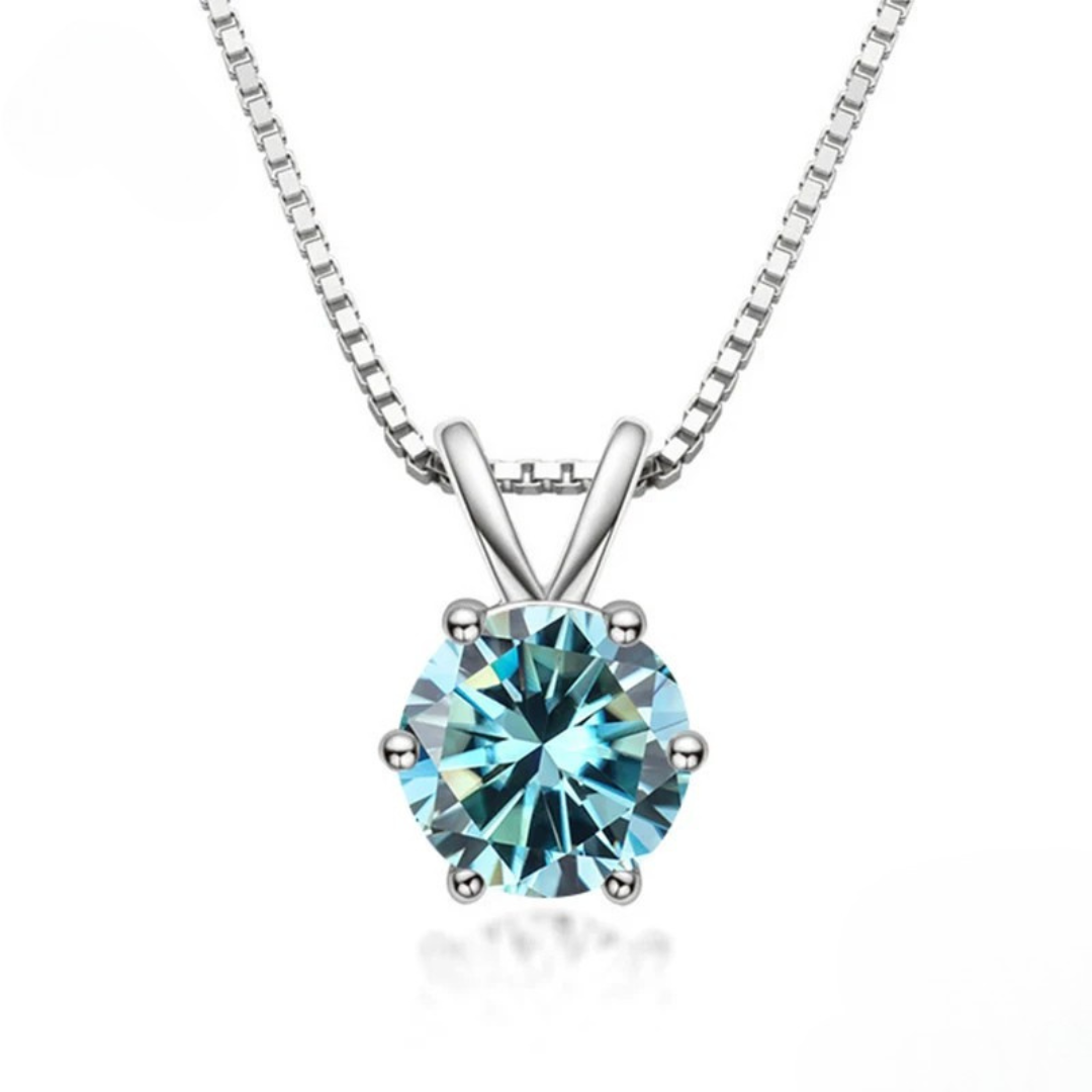 Elegáns Moissanite Solitaire Nyaklánc