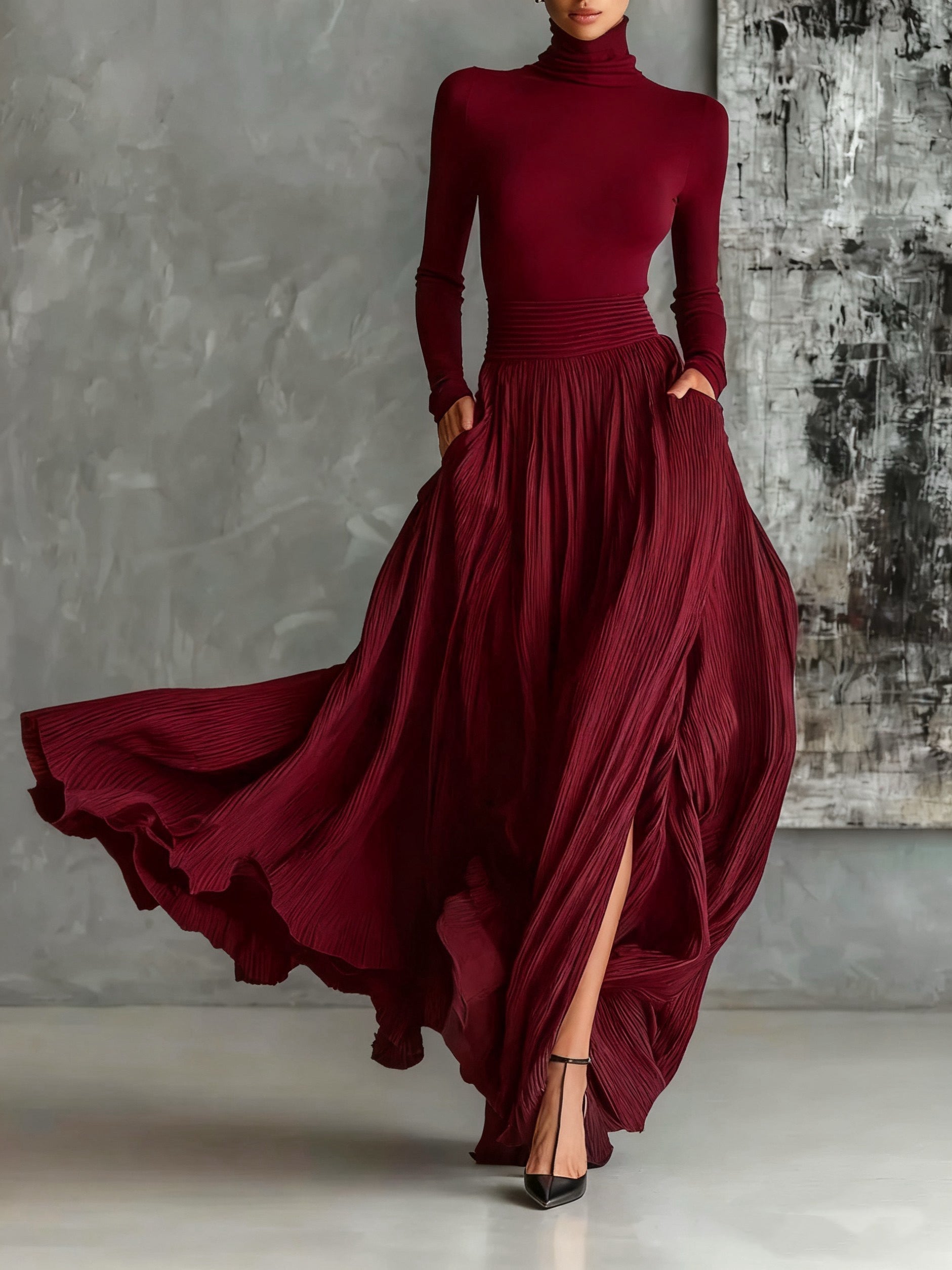 Eva™ | Elegáns plissé szoknya szett
