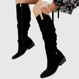 Alena - Magas csizma gyűrött hatással