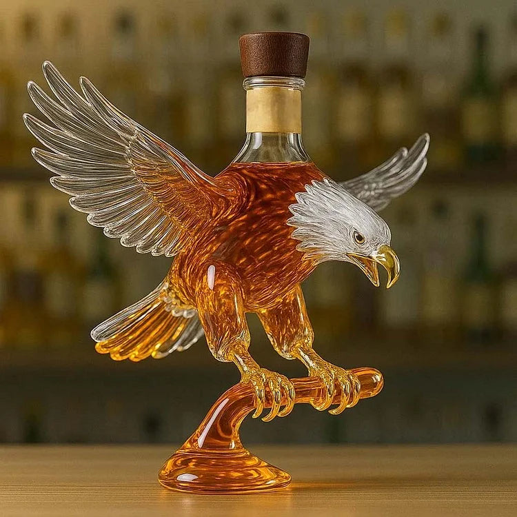 Fehérfejű sas formájú whisky üveg