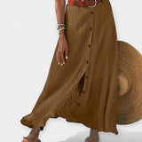 Félátlátszó midi szoknya hasítékkal