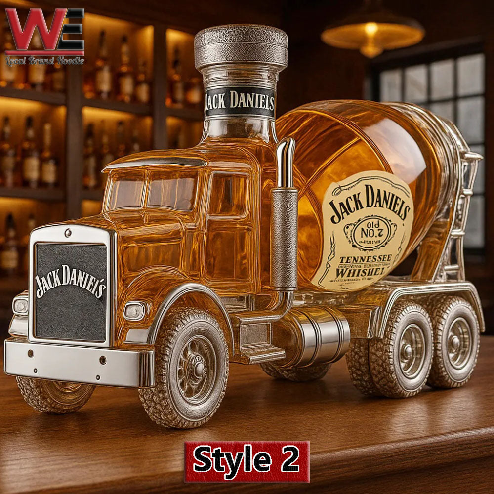 Cement mixer formájú whisky üveg