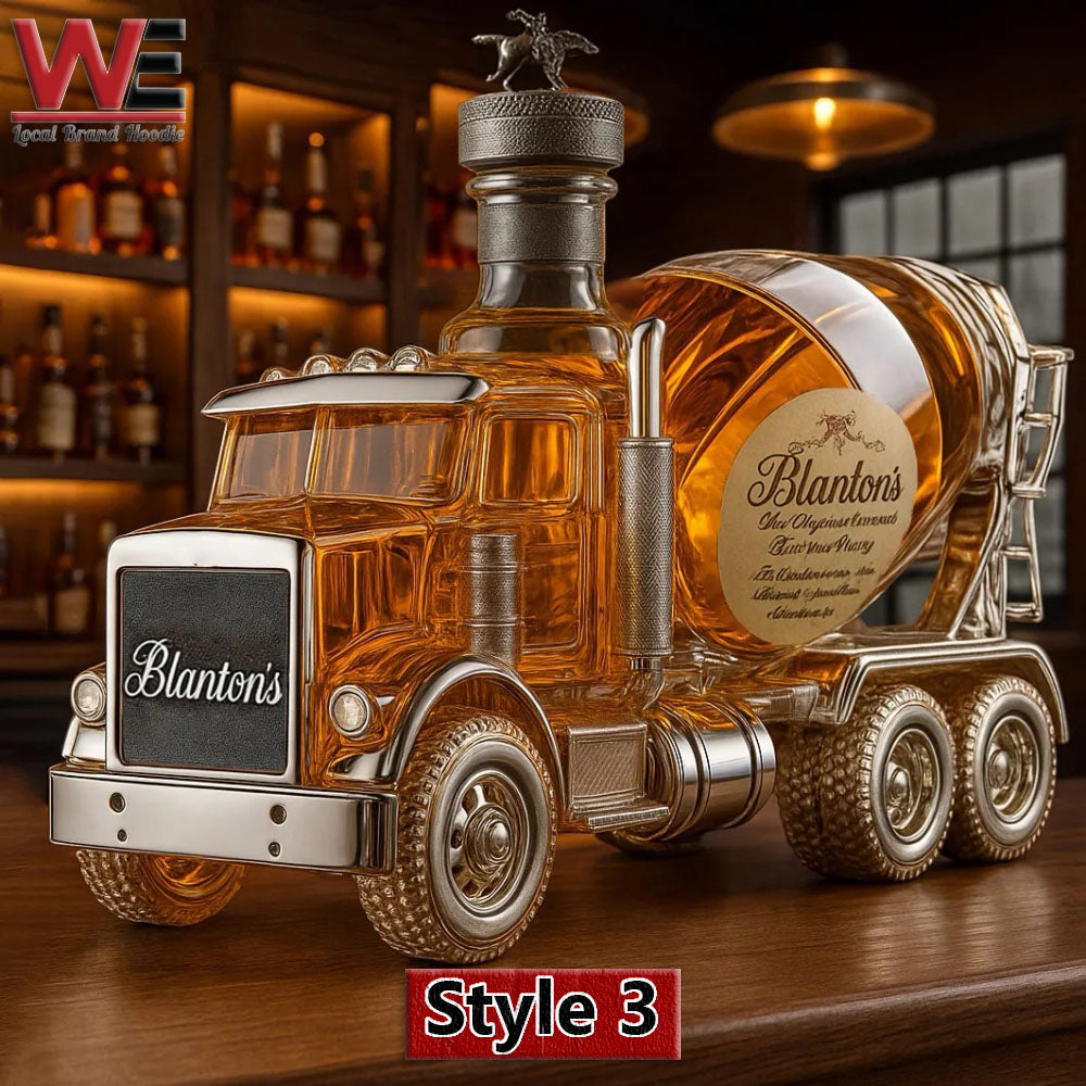 Cement mixer formájú whisky üveg