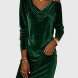 Zsófia - Laza Fazonú Velúr Ruha