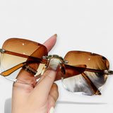 Klasszikus Retro Keret Nélküli Szemüveg