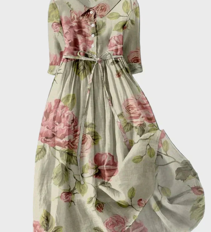 Romantikus virágmintás ruha