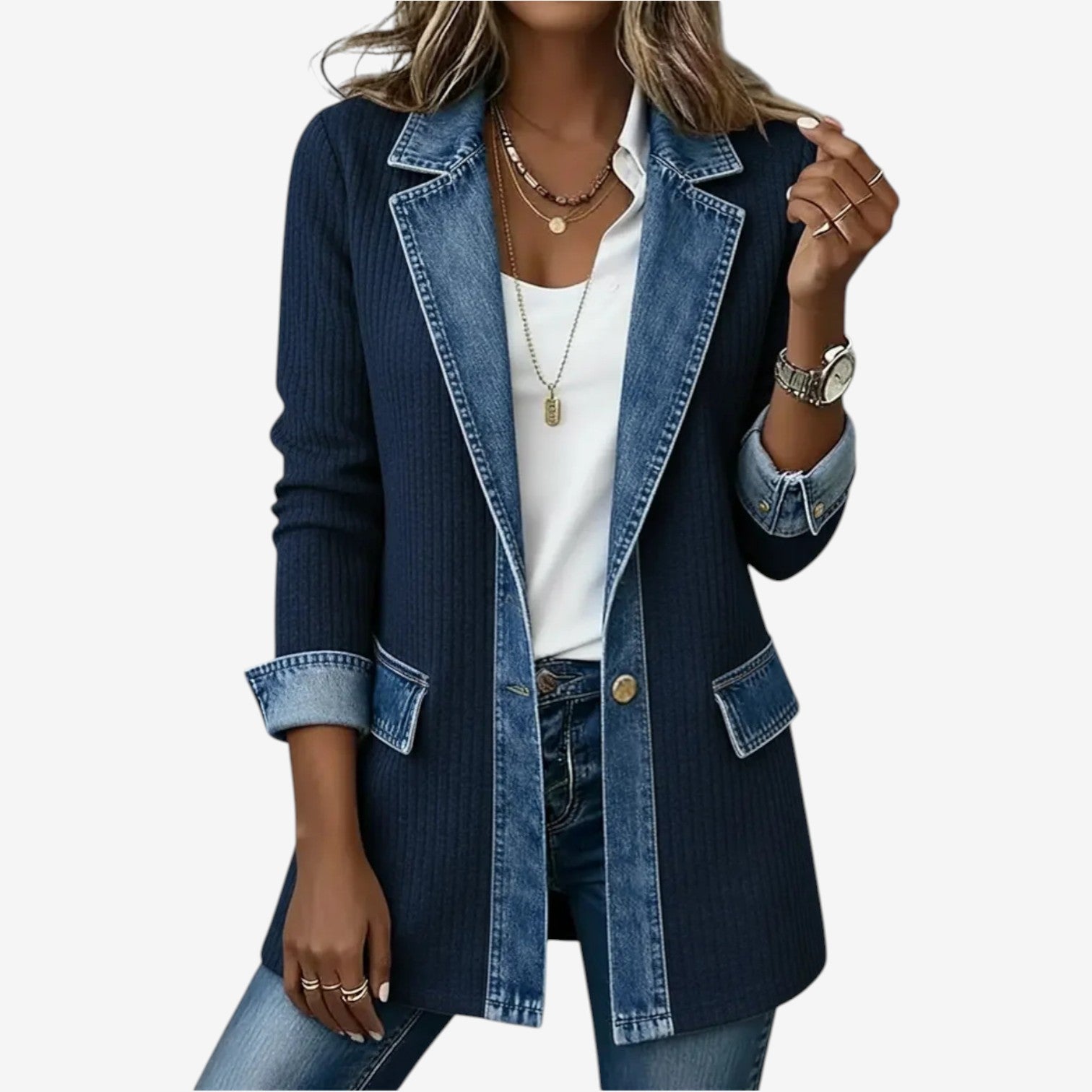 Emilia™ kevert denim dzseki