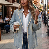 Borbála | Vintage Oversize Blézer Nyers Szegéllyel